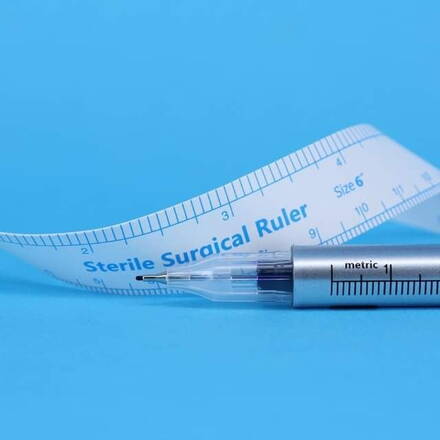  Steril Sebészeti bőrjelölő - lila - 0,5 mm vonalzóval