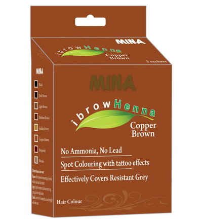 MINA ibrow Henna - Copper Brown - Medená hnedá