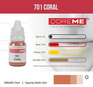 Doreme Organic Lip 701 Coral 10 ml 